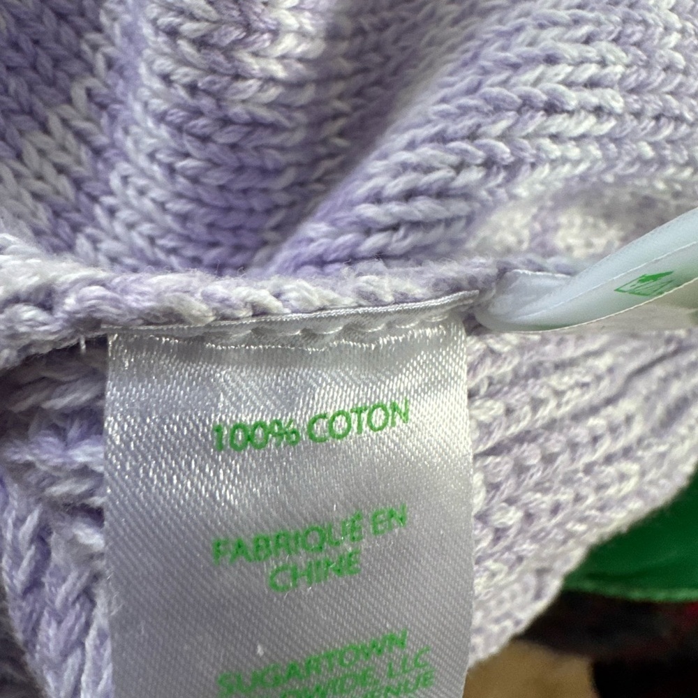 Lilly Pulitzer MAXCY SWEATER Light Lilac Verbena Marl Purple S preppy cotton - Picture 8 of 8